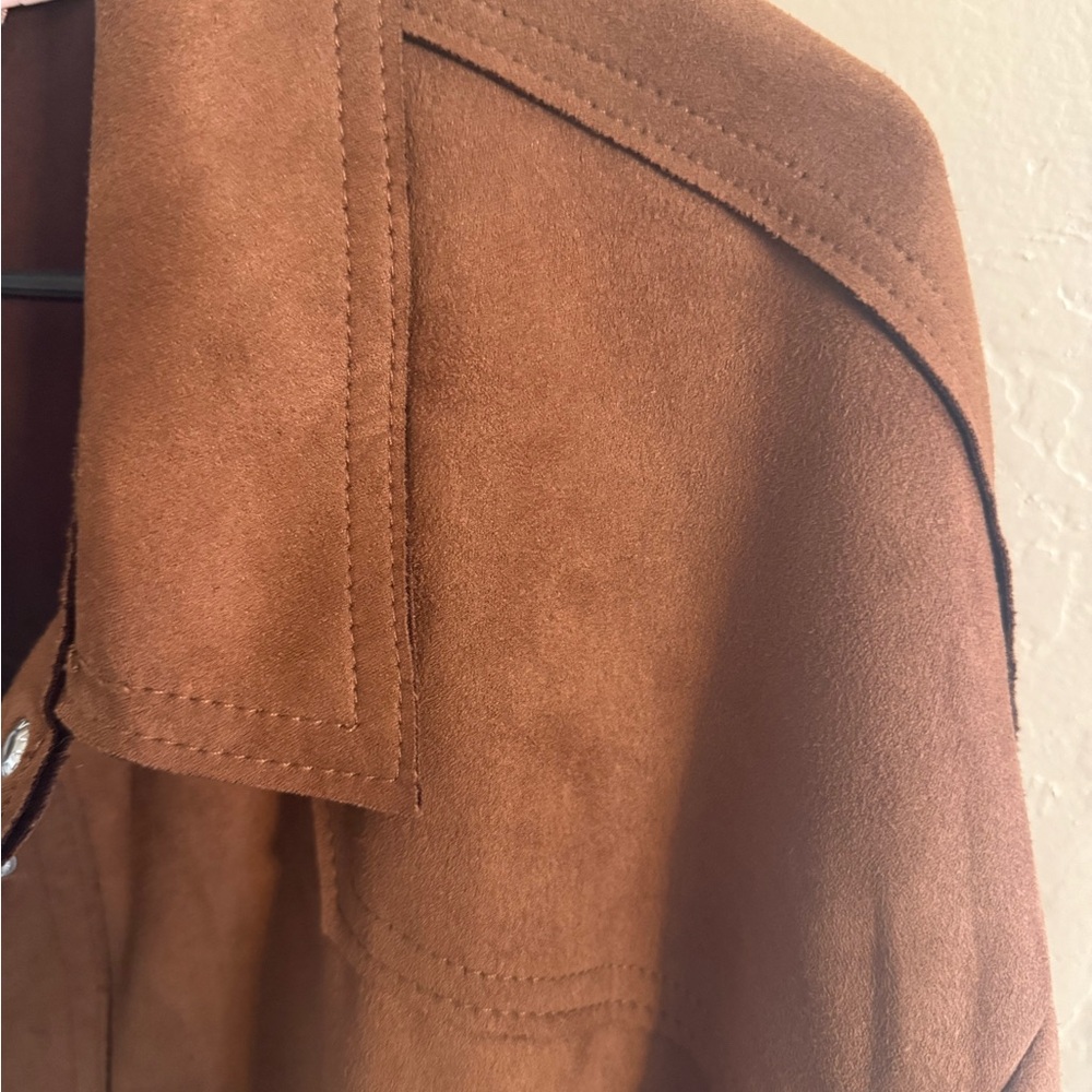 Philosophy Tan Collared Jacket - image 3